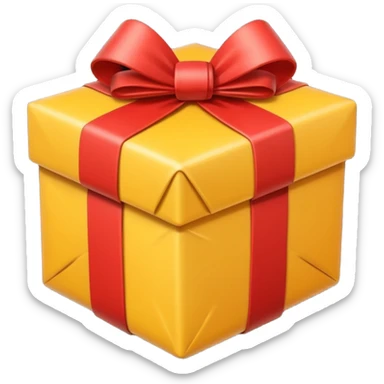 Wrapped gift sticker