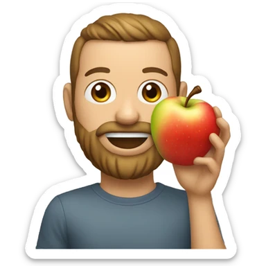 Zanahoria con una manzana  sticker