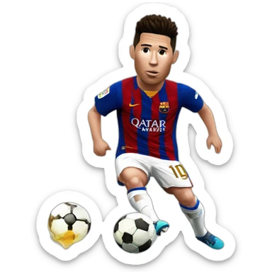 Ronaldo frappe Messi avec un ballo sticker