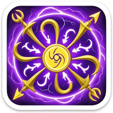 Wiz 101 casting sigil purple and yellow inspired storm magic  sticker