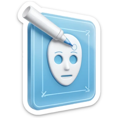 3D render of Chalk Outline, forensic investigation aesthetic, sterile clinical lighting, cool blue undertones, sharp high-contrast details, professional clean look. sticker