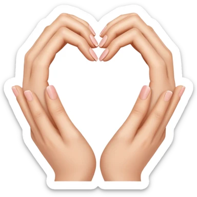 Corazón con las manos como éstas🖐️ sticker