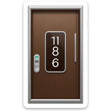 modern villa door number wood Japanese with smart screen lock sticker