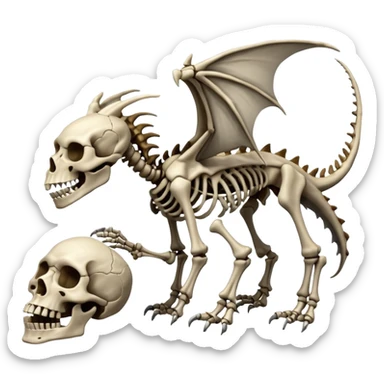 Boneknapper-Skeleton-Skull-dragon (full body) sticker