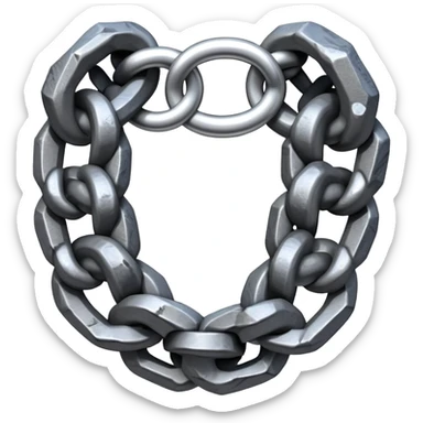 Heavy weighted chains with rocks and stones sticker