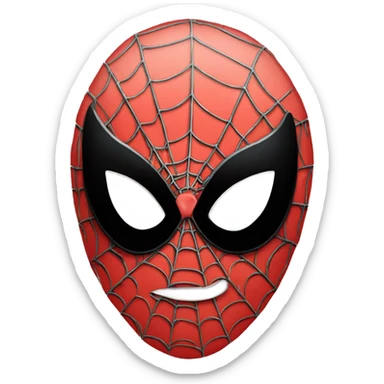 Spiderman face with MASK sticker