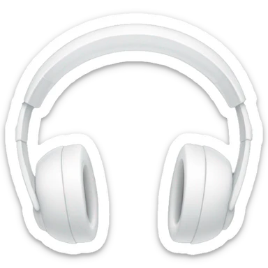 White headphones  sticker