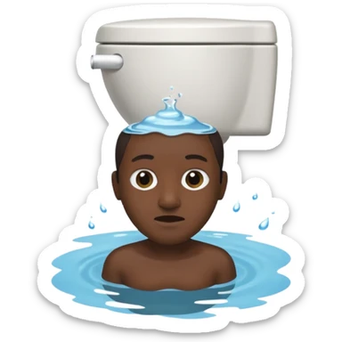 Sibidi toilet with a head inside the water  sticker