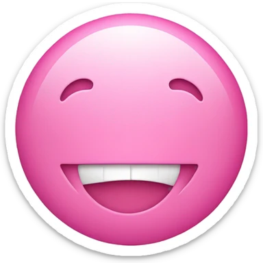 round smiley like on iPhone pink sticker