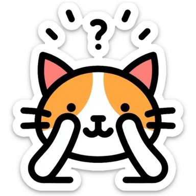 cat covering its ears sticker