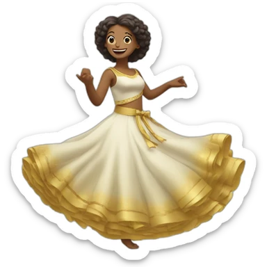 Noiva dançando até o chão sticker