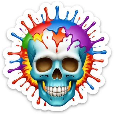 Calavera q le esplota la cabeza sticker
