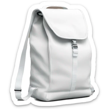 all white shoulder gym bag, white strap sticker