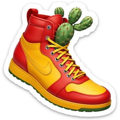 Shoe emoji and the model is the jumpman jack bright cactus sticker