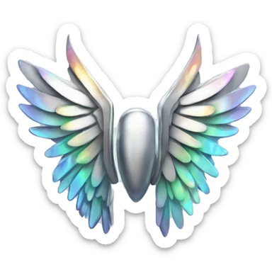 Chrome wings holographique sticker