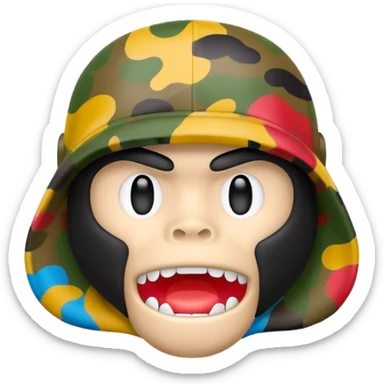 Сделай логотип Bape sticker