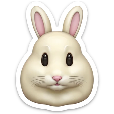 white chocolate bunny sticker