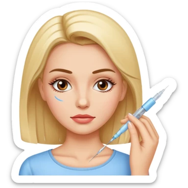 Girl getting Botox  sticker