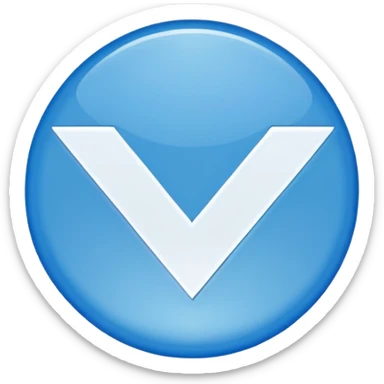 Un circulo celeste con una palomita blanca dentro un check sticker