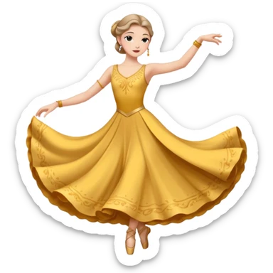 dancer on flower float sticker