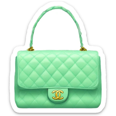 Mint green Chanel purse sticker