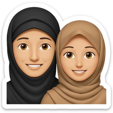 muslim couple, man and a woman in burka sticker