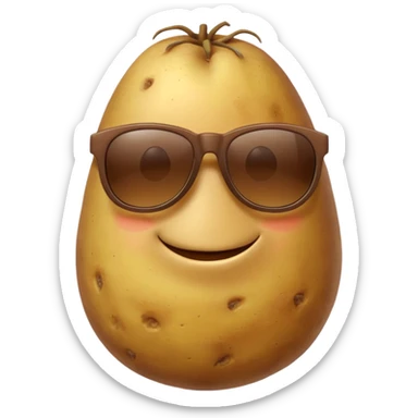 Potato with sunglasses sticker