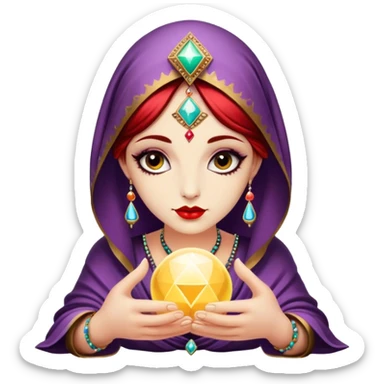 Vintage fortune teller sticker