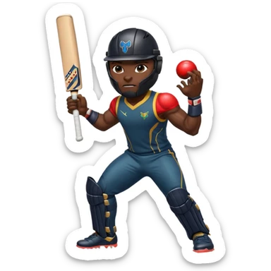 Black Panther in cricket sticker