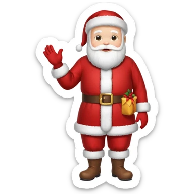 full body of santa claus sticker