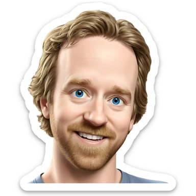 smiling boy with blue eyes sticker