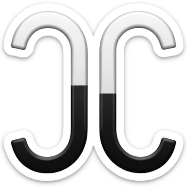 una "J" stilizzata in bianco e nero, formata da due strisce verticali che richiamano lo scudetto , sticker