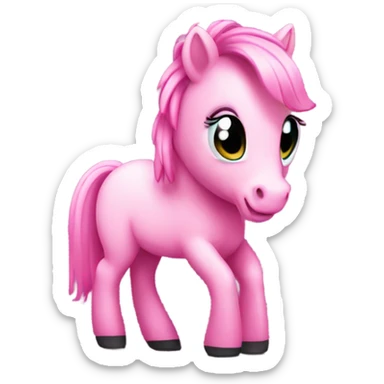 Pink pony in a club sticker