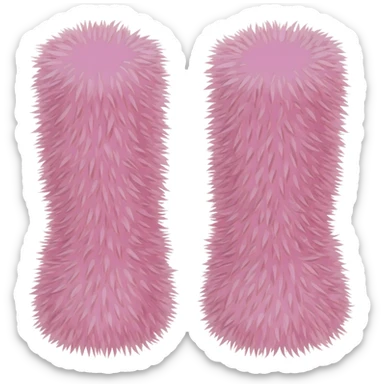 fuzzy pink cuffs sticker
