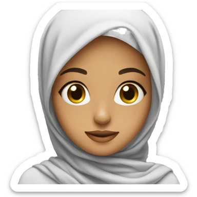 A beautiful girl in a hijab sticker