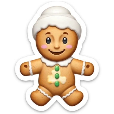 ginger man biscuit sticker