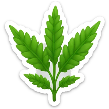Green plant bits weed sticker