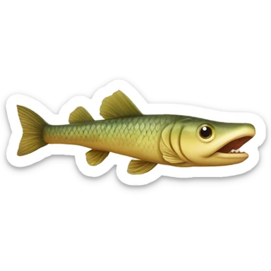 Gar fish long nose sticker