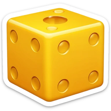 yellow flavor cube sticker