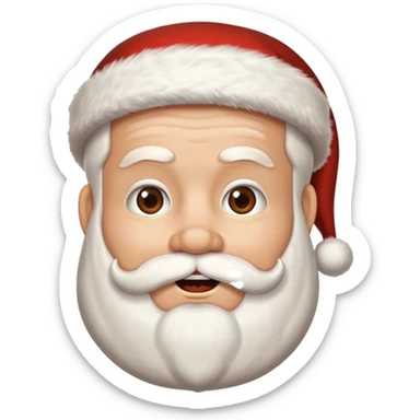 Santa Claus's mouth is zipped sticker