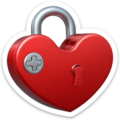 I heart emoji adjacent to a lock emoji sticker