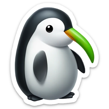 Pingüino verde  sticker
