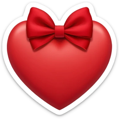 heart with a velvet bow, kpop sticker