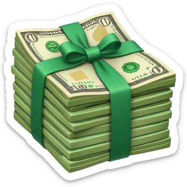 a bundle of money sticker