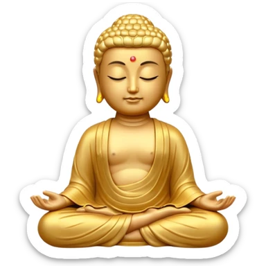 Buddha emoji in meditation sticker