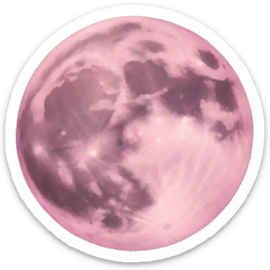 pastel pink moon sticker