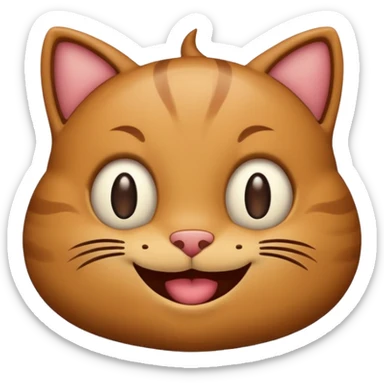 A cat emoji with poop on it smiling sticker