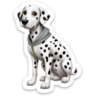 Dalmatian a hoodie sticker