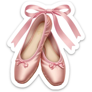 ballerina pointe shoes no bows sticker