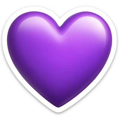Shiny violet heart  sticker